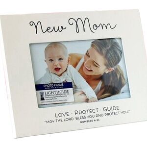 New Mom Picture Frame Numbers 6:24 LOVE PROTECT GUIDE MAY THE LORD BLESS YOU